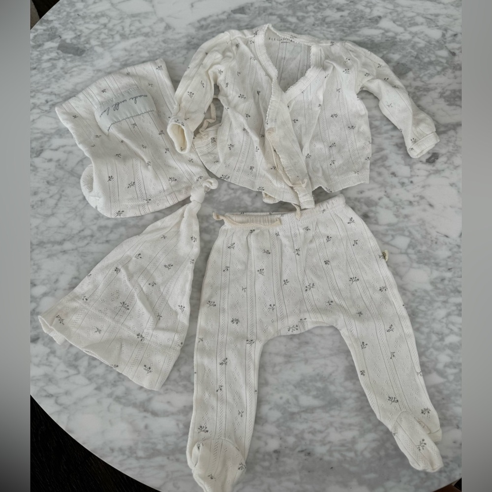 Elegant Baby Floral Layette Set 0-3 months